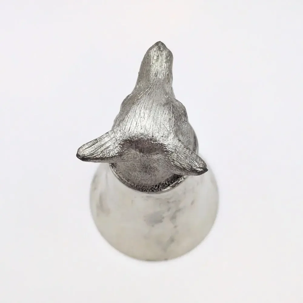 Vintage Pewter Animal Stirrup Cup Fox Comoy's Made in Sheffield England